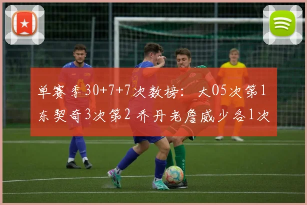 单赛季30+7+7次数榜：大O5次第1 东契奇3次第2 乔丹老詹威少各1次