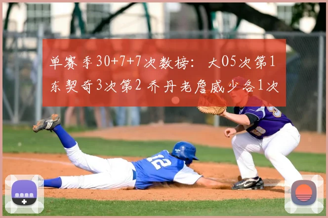 单赛季30+7+7次数榜：大O5次第1 东契奇3次第2 乔丹老詹威少各1次