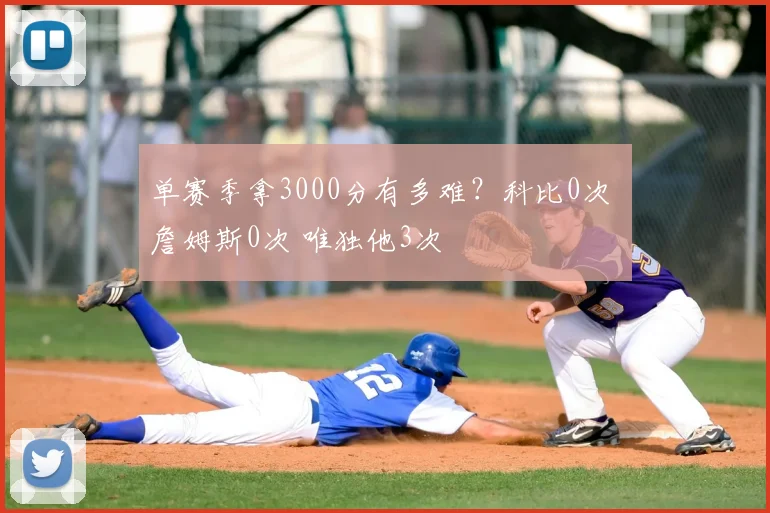 单赛季拿3000分有多难？科比0次 詹姆斯0次 唯独他3次
